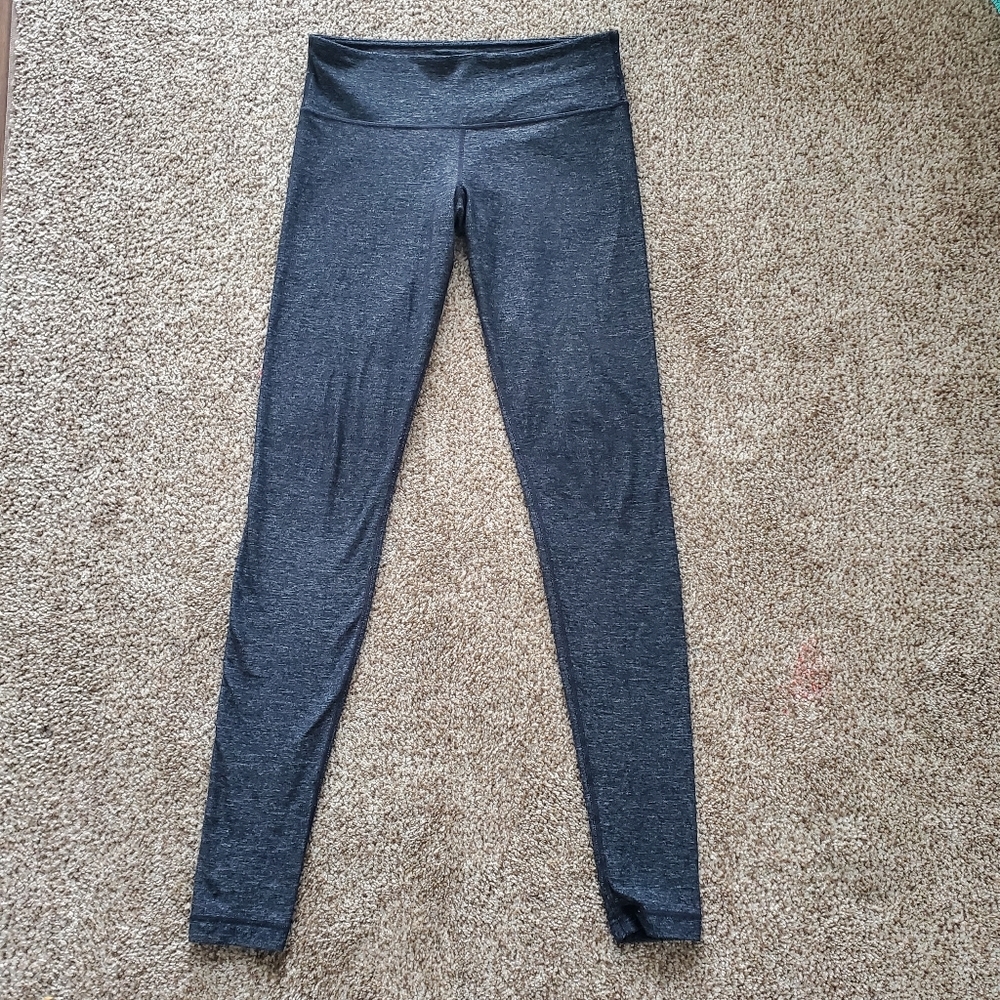 Lululemon Wunder Under Pant Leggings Women's 6 Heathered Dark Grey Yoga Running